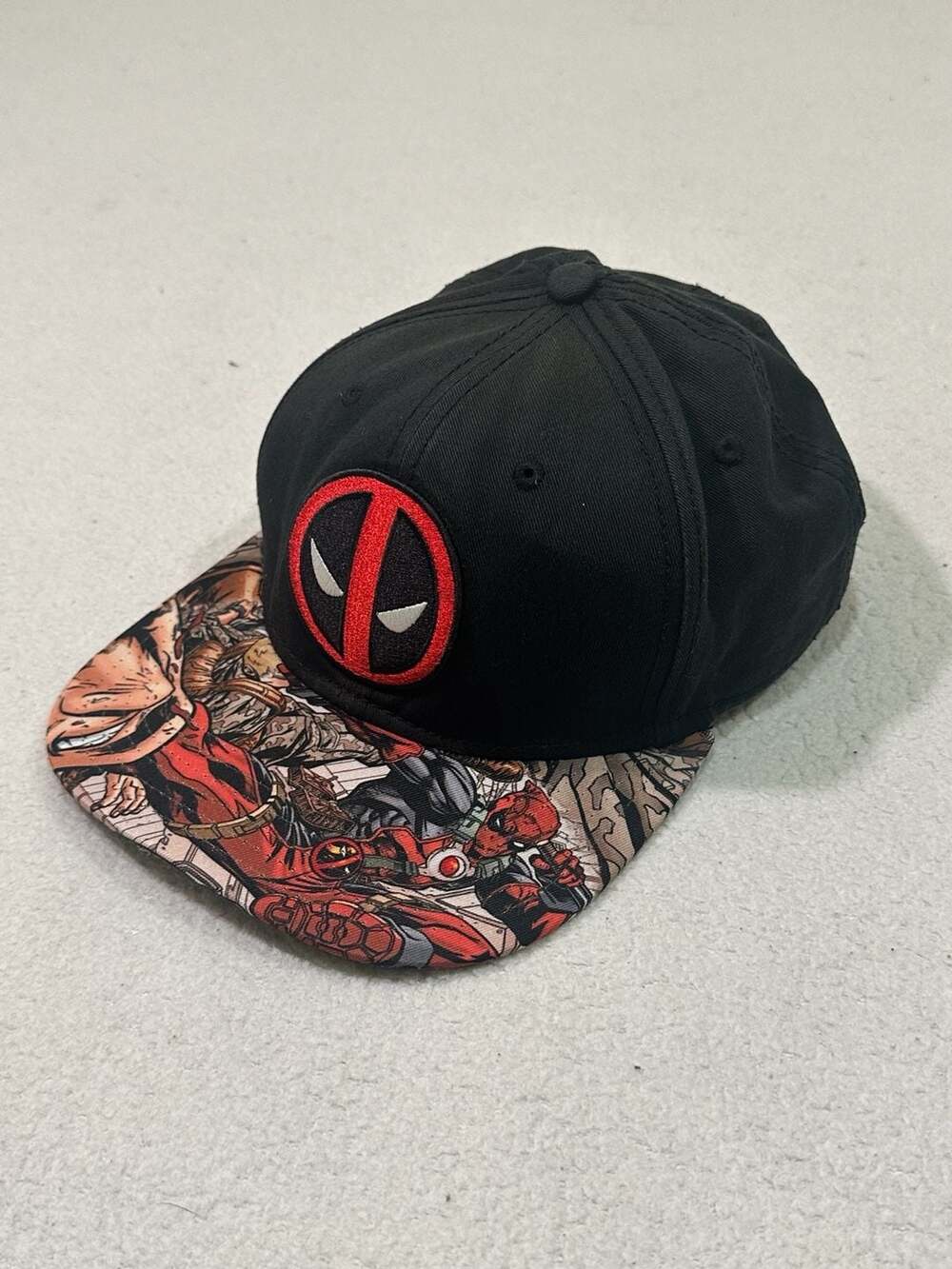 Marvel Deadpool Comic Print Snapback Hat OSFA